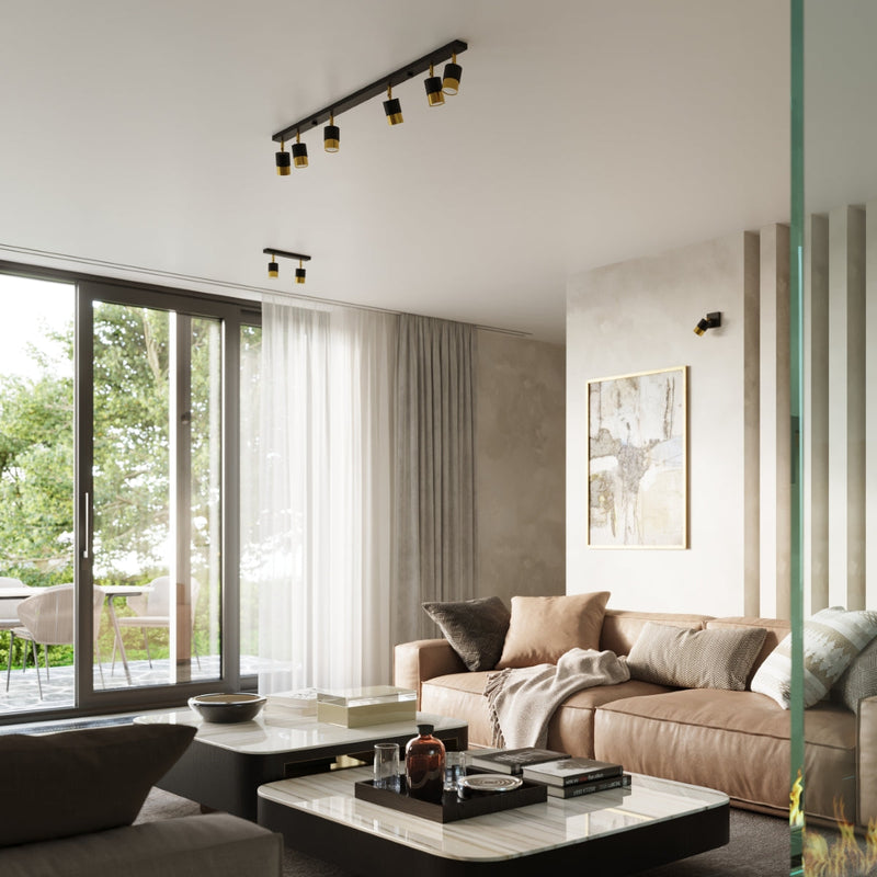 Plafondlamp NERO 2 zwart/goud
