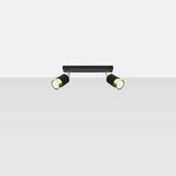 Plafondlamp NERO 2 zwart/goud