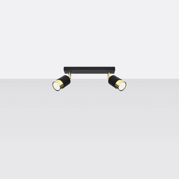 Plafondlamp NERO 2 zwart/goud
