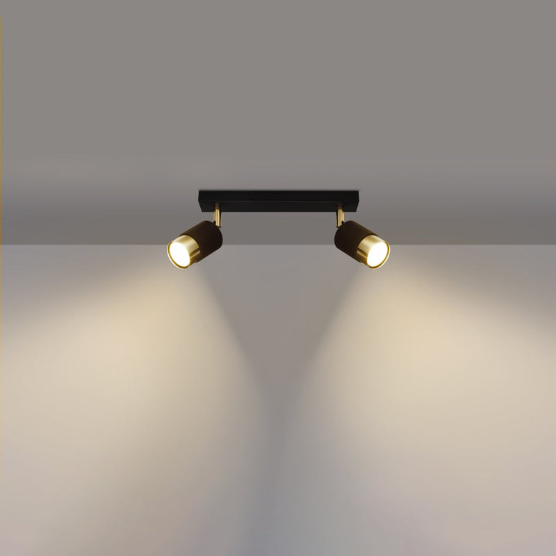 Plafondlamp NERO 2 zwart/goud