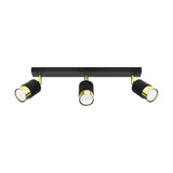 Plafondlamp NERO 3 zwart/goud