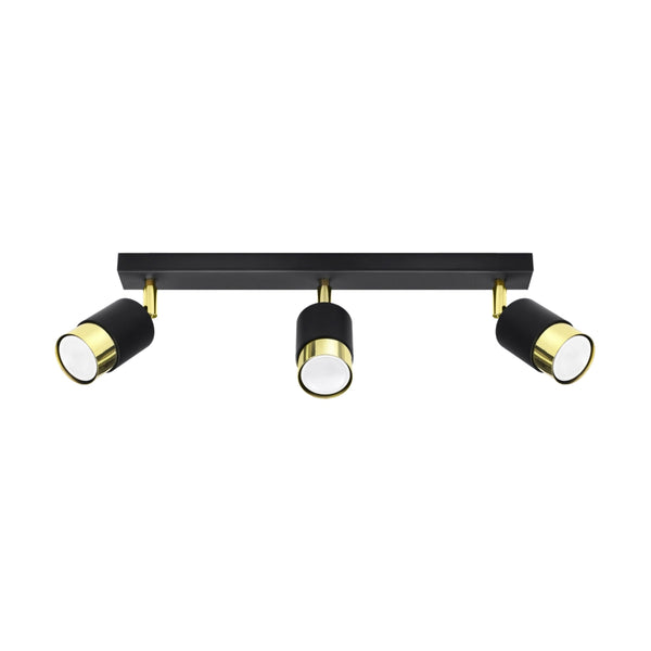 Plafondlamp NERO 3 zwart/goud