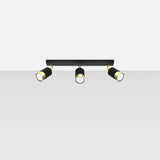 Plafondlamp NERO 3 zwart/goud