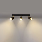 Plafondlamp NERO 3 zwart/goud