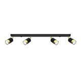 Plafondlamp NERO 4 zwart/goud