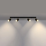 Plafondlamp NERO 4 zwart/goud