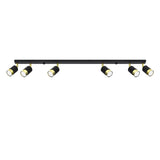 Plafondlamp NERO 6 zwart/goud