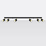 Plafondlamp NERO 6 zwart/goud