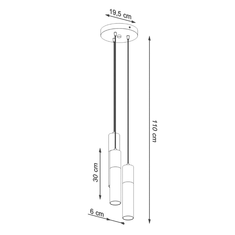 Hanglamp BORGIO 3P zwart