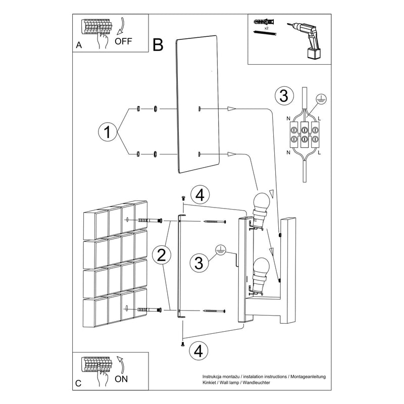 Wandlamp LAPPO wengé