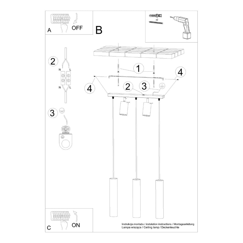 Hanglamp RING 3 zwart