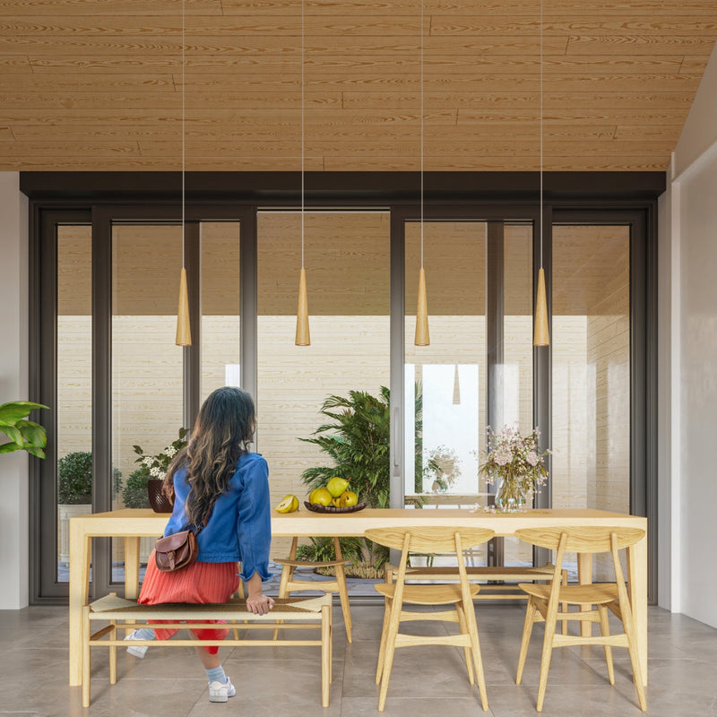 Hanglamp SULA 3P naturel hout