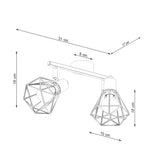 Plafondlamp ARTEMIS 2 zwart