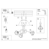 Moderne Zwarte Kroonluchter ARTEMIS 3S