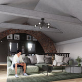 Moderne Zwarte Kroonluchter ARTEMIS 3S