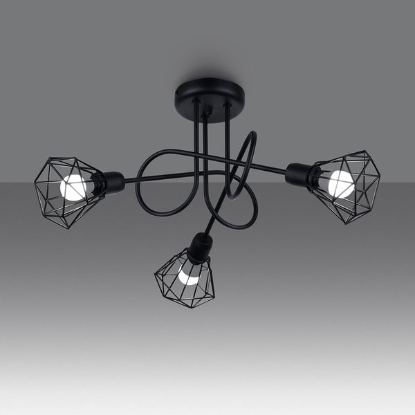 Moderne Zwarte Kroonluchter ARTEMIS 3S