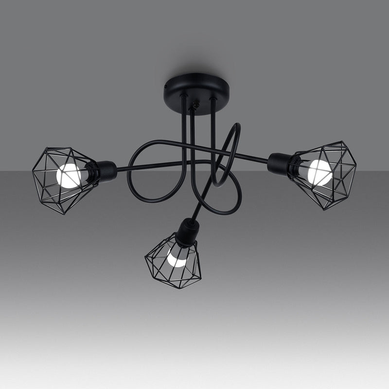 Moderne Zwarte Kroonluchter ARTEMIS 3S