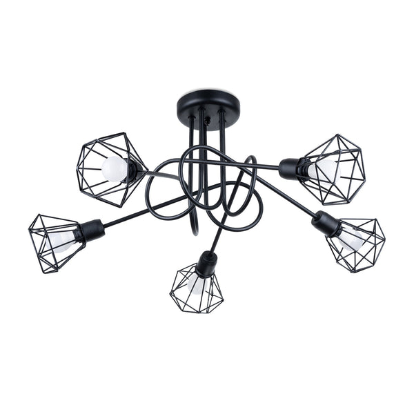 Moderne zwarte Kroonluchter ARTEMIS 5S