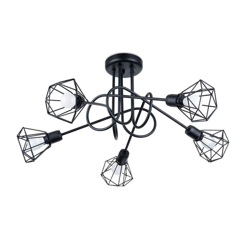 Moderne zwarte Kroonluchter ARTEMIS 5S