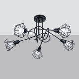 Moderne zwarte Kroonluchter ARTEMIS 5S