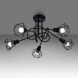 Moderne zwarte Kroonluchter ARTEMIS 5S