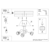 Industriële zwarte Kroonluchter BELUCI 3S