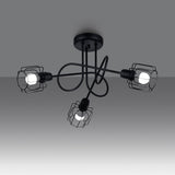 Industriële zwarte Kroonluchter BELUCI 3S