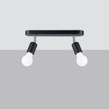 Plafondlamp FORNES 2 zwart