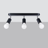 Plafondlamp FORNES 3 zwart