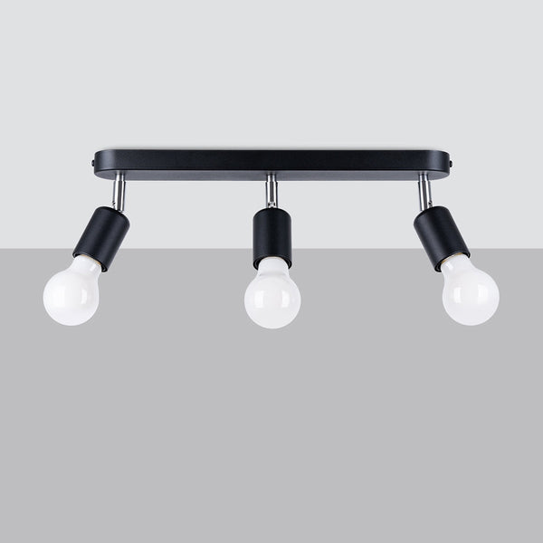 Plafondlamp FORNES 3 zwart