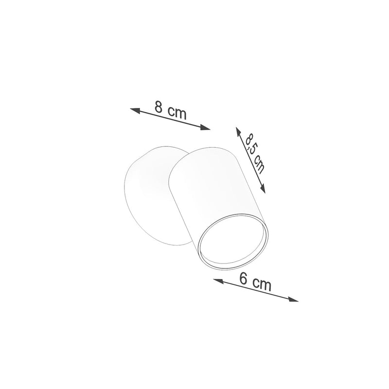 Wandlamp LEMMI 1 wit