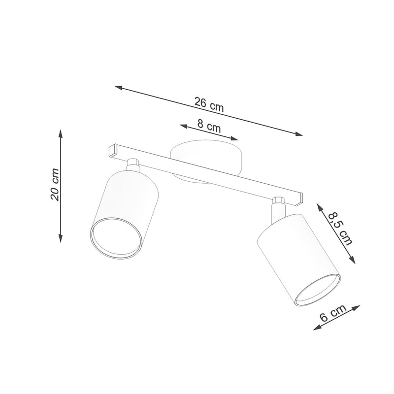 Plafondlamp LEMMI 2 wit