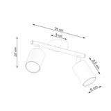 Plafondlamp LEMMI 2 zwart
