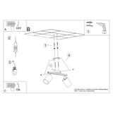 Plafondlamp LEMMI 2 zwart