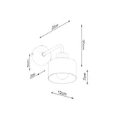 Wandlamp SAVAR 1 zwart