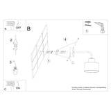 Wandlamp SAVAR 1 zwart