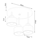 Plafondlamp SAVAR 3 zwart