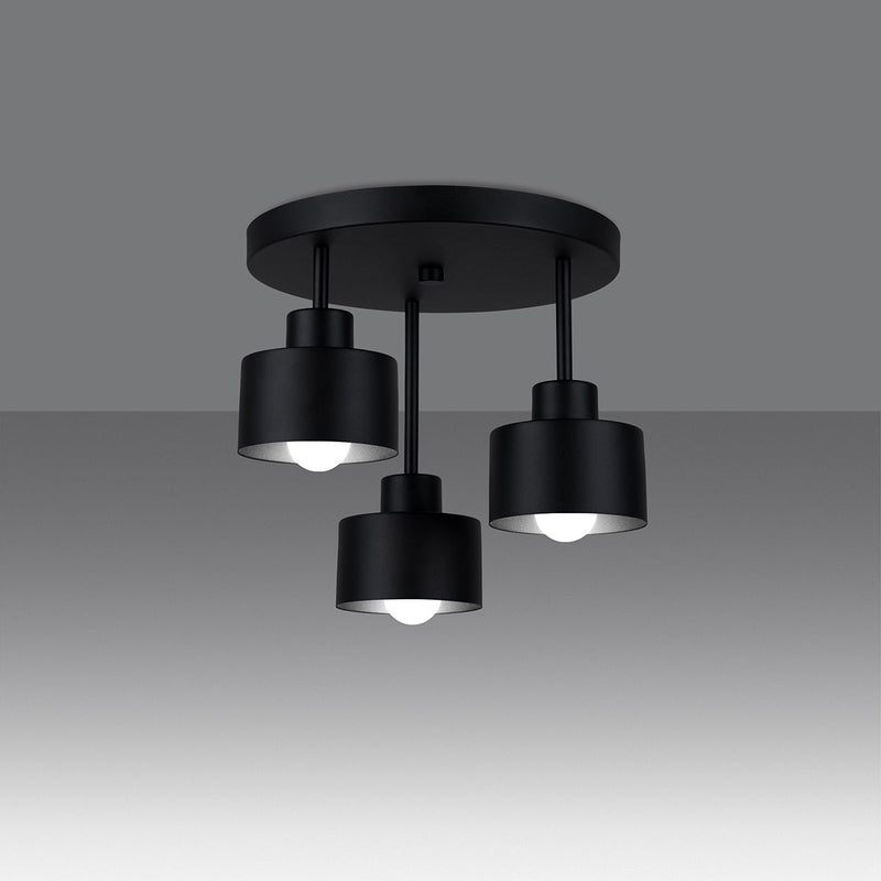 Plafondlamp SAVAR 3 zwart