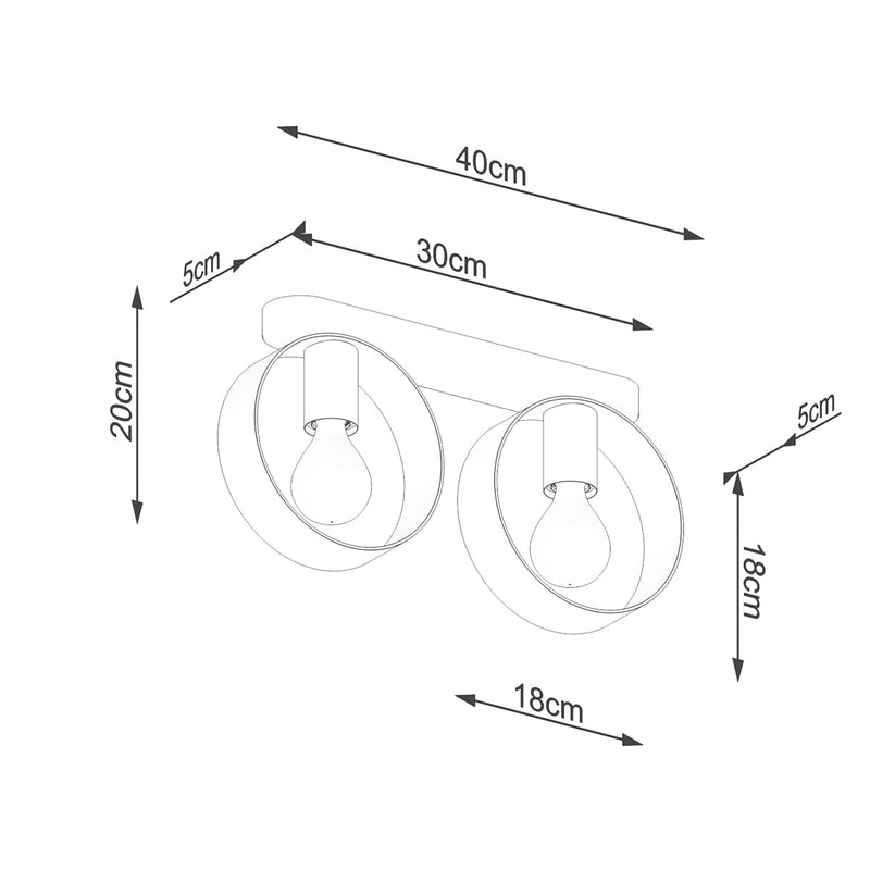 Plafondlamp TITRAN 2 wit