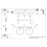 Plafondlamp TITRAN 2 wit