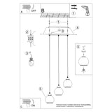 Hanglamp ALINO 3 zwart