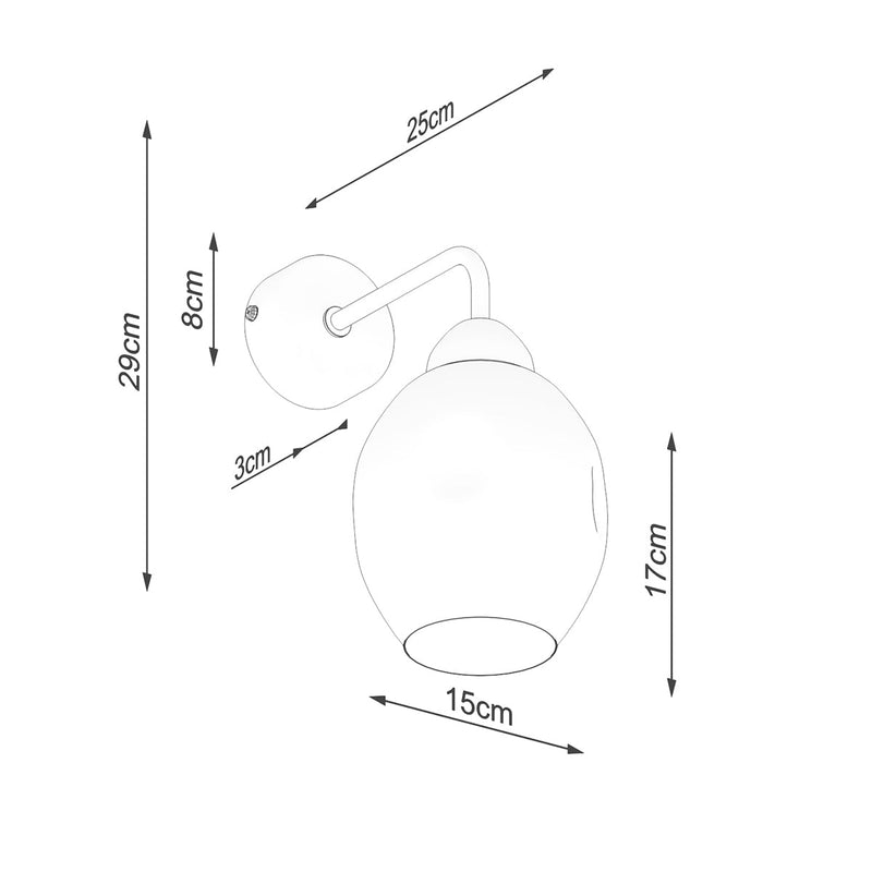 Wandlamp FILLAN 1 zwart