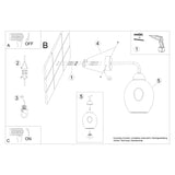 Wandlamp FILLAN 1 zwart