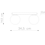 Plafondlamp YOLI 2 wit