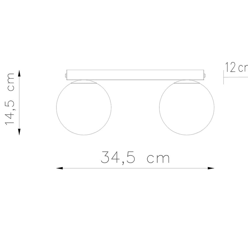 Plafondlamp YOLI 2 wit
