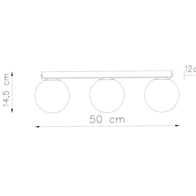 Plafondlamp YOLI 3 wit