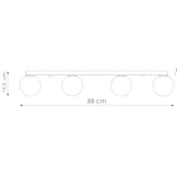 Plafondlamp YOLI 4 wit