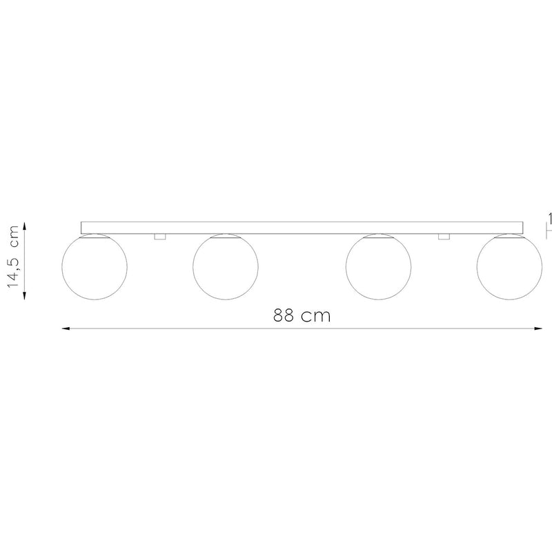 Plafondlamp YOLI 4 wit