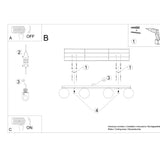 Plafondlamp YOLI 4 wit