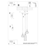 Hanglamp SUBA 3P zwart